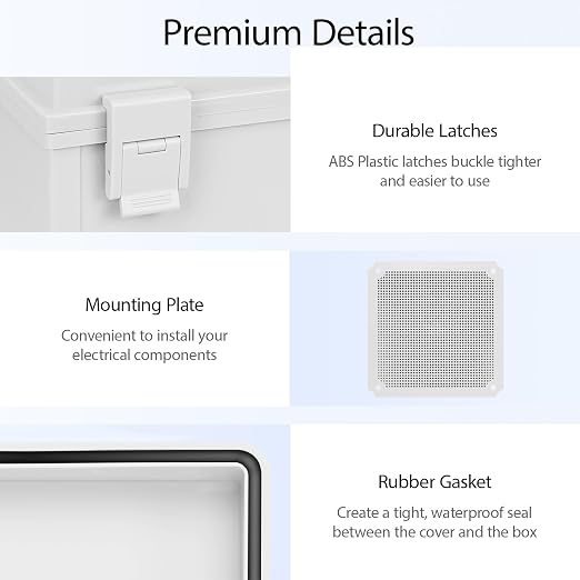 Junction Box IP65 Waterproof Dustproof ABS Plastic Enclosure, Outdoor and - Image 4