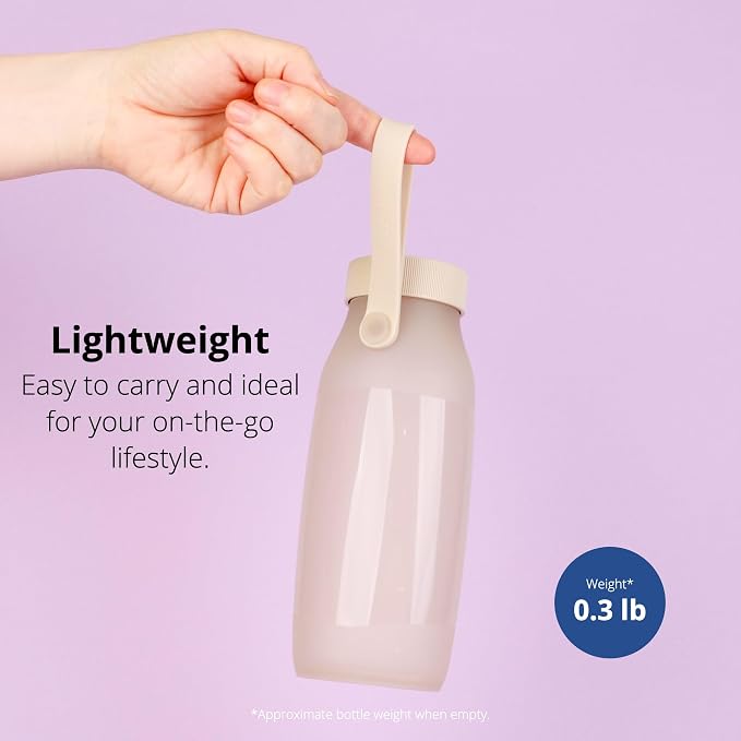 BLUE GINKGO Collapsible Water Bottle – Lightweight, Foldable Silicone Bottle - Image 4