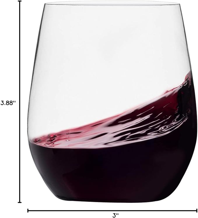 Munfix Disposable Plastic Wine Glasses, Stemless 12 oz Clear Shatterproof Cups - Image 8