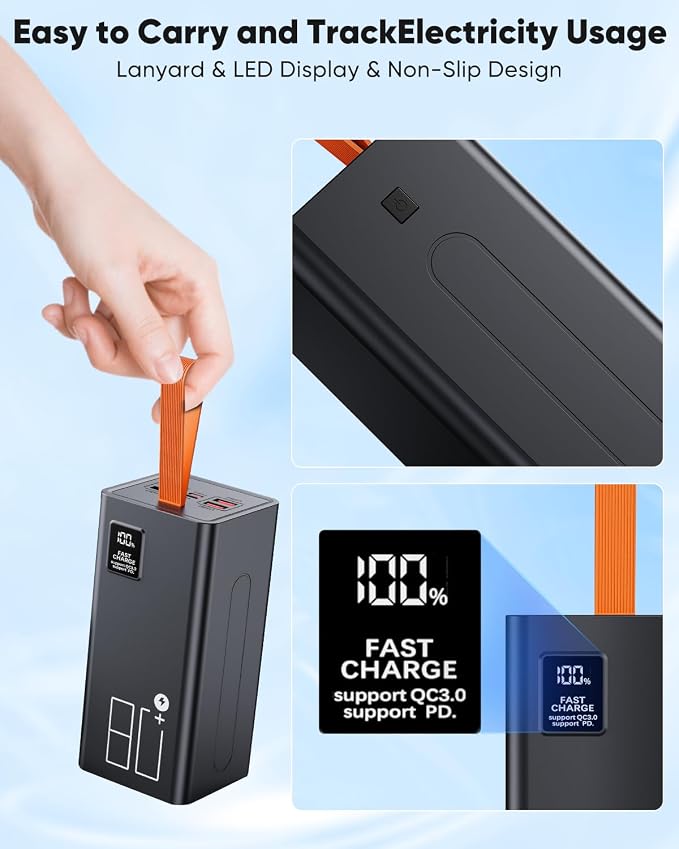 80000mAh Portable Charger Power Bank High Capacity, Fast Charging 30W PD USB C - Image 9