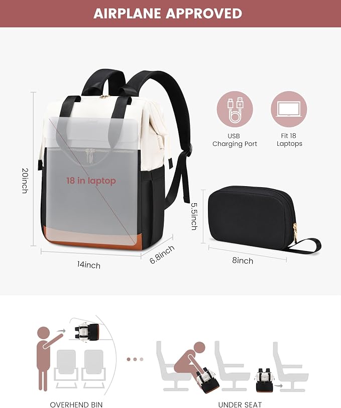 LOVEVOOK 18 Inch Laptop Backpack - Image 3