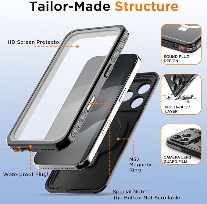 AICase Magnetic for iPhone 17 Pro Max Case Waterproof Magsafe Shockproof - Image 5