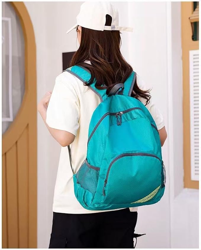 Geboldil Men's and women's waterproof backpack traveling backpack peacock green - Image 7