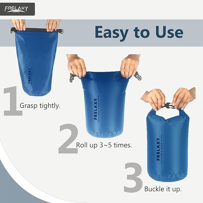 Frelaxy Waterproof Dry Bag 2 Pack/3 Pack, Lightweight Portable Dry Bags - Image 5