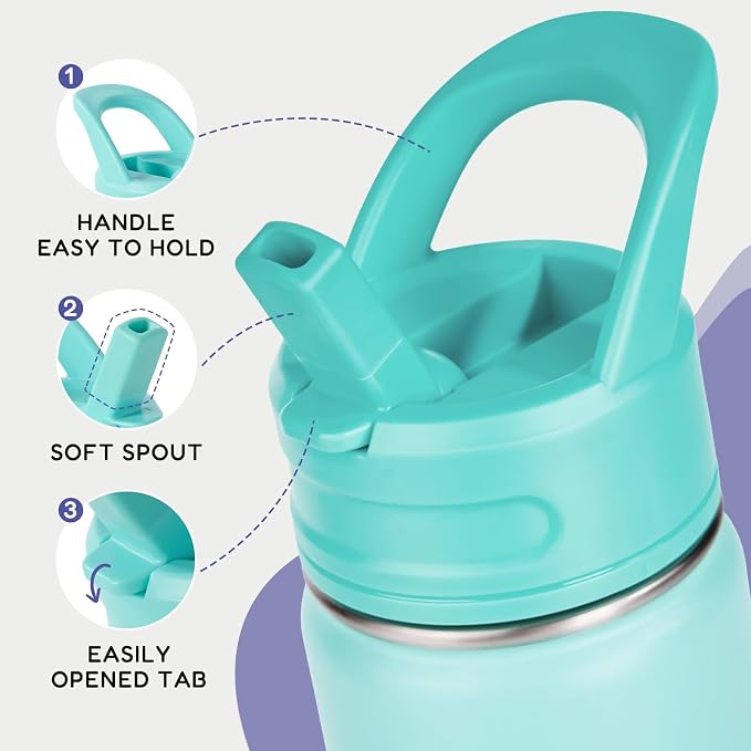12oz Kids Water Bottle for School, Toddler Bottles - Image 4