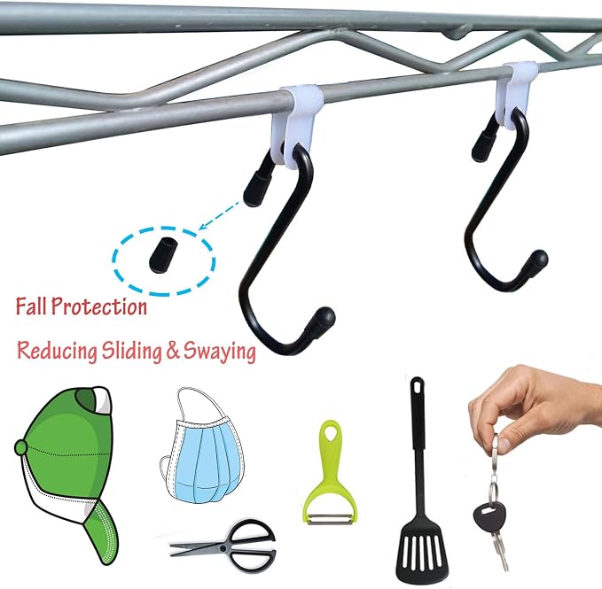 Anti Drop Wire Shelving S Hooks Metal Rack Hangers Untensil Hanging Hooks - Image 4