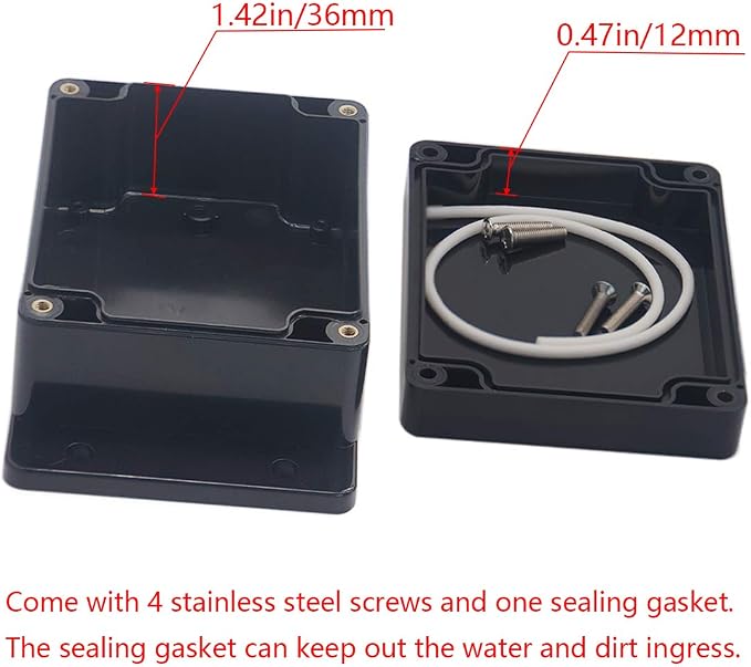 Project Box ABS Black Electrical Boxes IP65 Outdoor Waterproof Box Electronic - Image 5