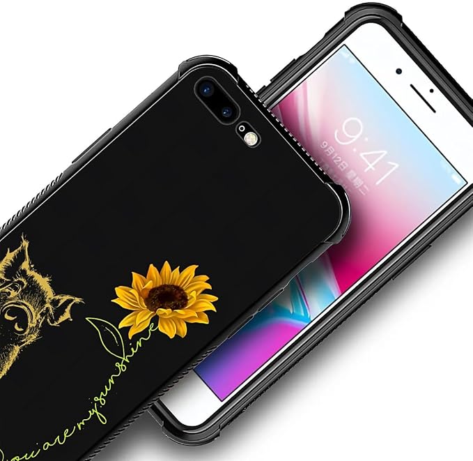 Case for iPhone 7 Plus/8 Plus, Soft Silicone Hard Acrylic Protection, Sunshine - Image 4