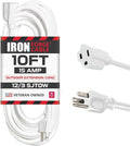 Iron Forge Cable 12 Gauge Outdoor Extension Cord 10 Ft, SJTOW 12/3 Heavy Duty by IronForgeCable