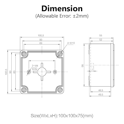 LeMotech IP67 Waterproof Junction Box ABS Plastic Project Box Dustproof - Image 6