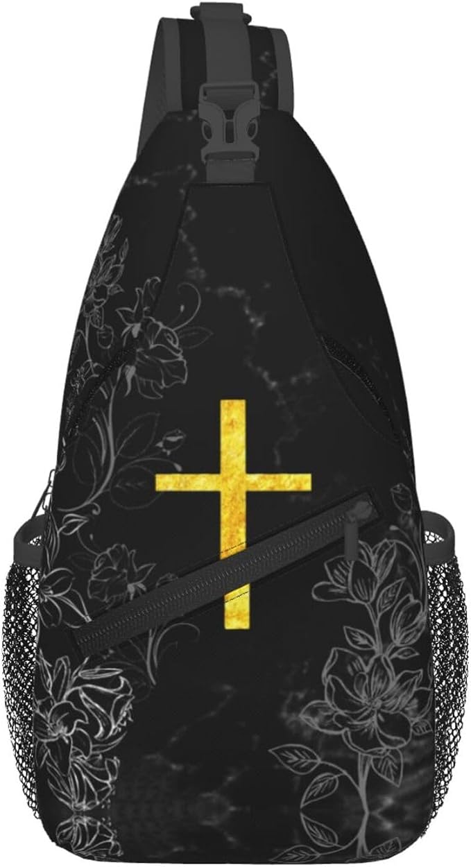 Jesus Christian Cross Sling Bag by Unknown