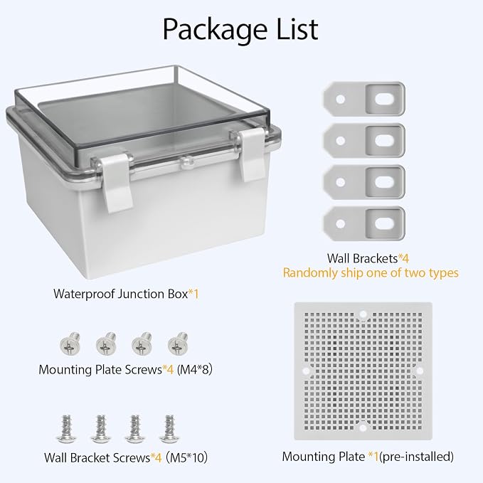ABS Plastic Dustproof Waterproof IP65 Junction Box Hinged Shell Universal - Image 7