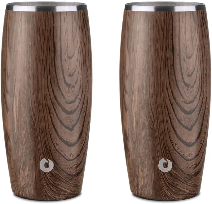 SNOWFOX Premium Vacuum Insulated Stainless Steel Beer Glass, Home Bar by Snowfox