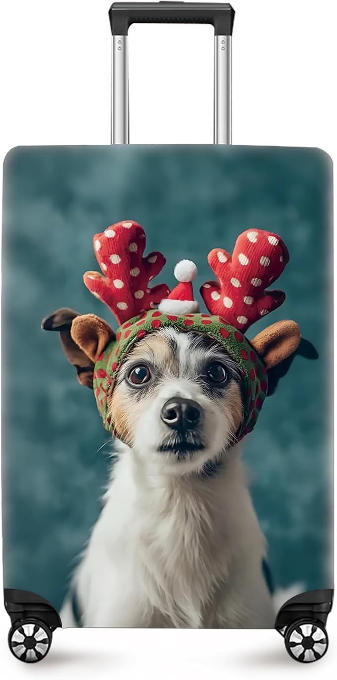 ANNA QUEEN Christmas Dog Luggage Cover, Cute Puppy by ANNAQUEEN
