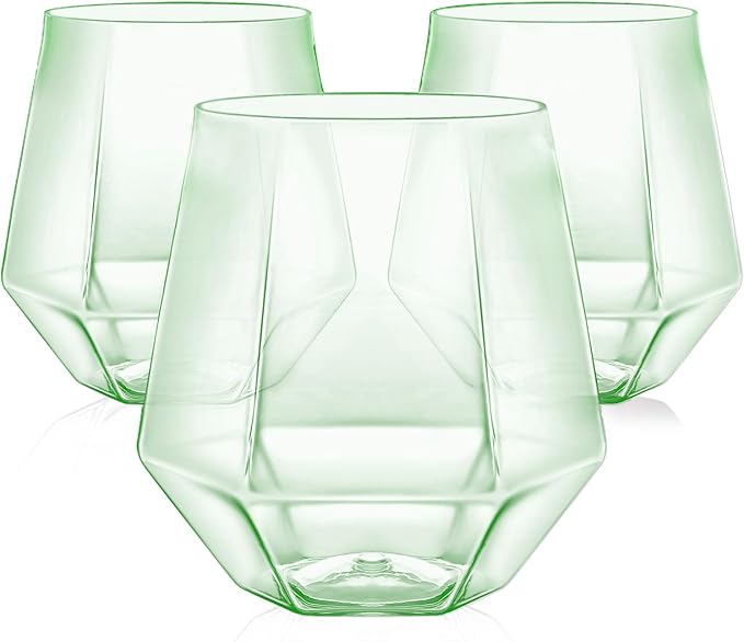 Maaacute 40 Pack Plastic Stemless Wine cocktail Whiskey Champagne Glasses by Maaacute