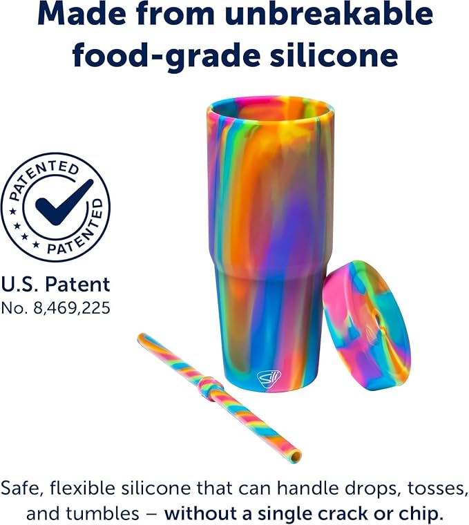 Silipint 32oz Silicone Straw Tumbler – BPA-Free, Unbreakable, Dishwasher Safe – - Image 4