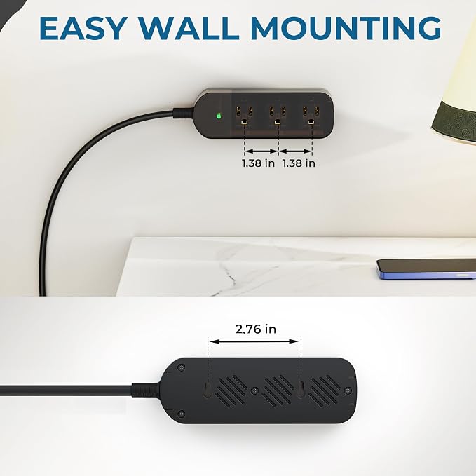 Outdoor Power Strip Weatherproof, Transparent IPX6 Waterproof Surge Protector - Image 7