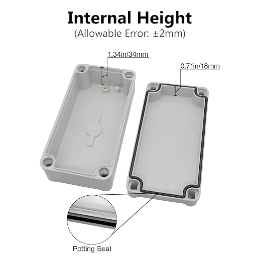 LeMotech Junction Box IP67 Waterproof Dustproof ABS Plastic Project Box - Image 4