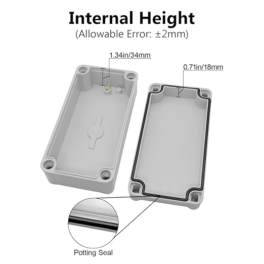 LeMotech Junction Box IP67 Waterproof Dustproof ABS Plastic Project Box - Image 4