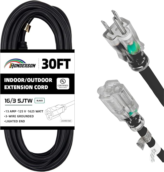 Indoor Outdoor Extension Cord Weatherproof by HONDERSON