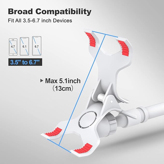 Gooseneck Cell Phone Holder, Universal 360 Flexible Phone Stand Lazy Bracket - Image 3