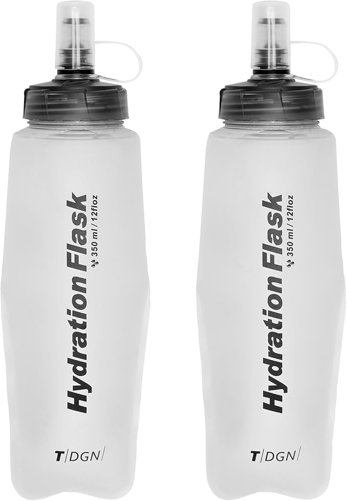 Azarxis TPU Soft Flask Collapsible Water Bottle Running Folding Gel Water by DesignedforOutdoorSports
