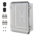 Zulkit Junction Box IP67 Waterproof Electrical Box Hinged Clear Cover Stainless by Zulkit