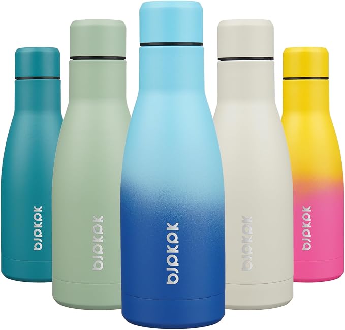 BJPKPK 12oz Water Bottles Stainless Steel Double Wall Vacuum Insulated Small by BJPKPK