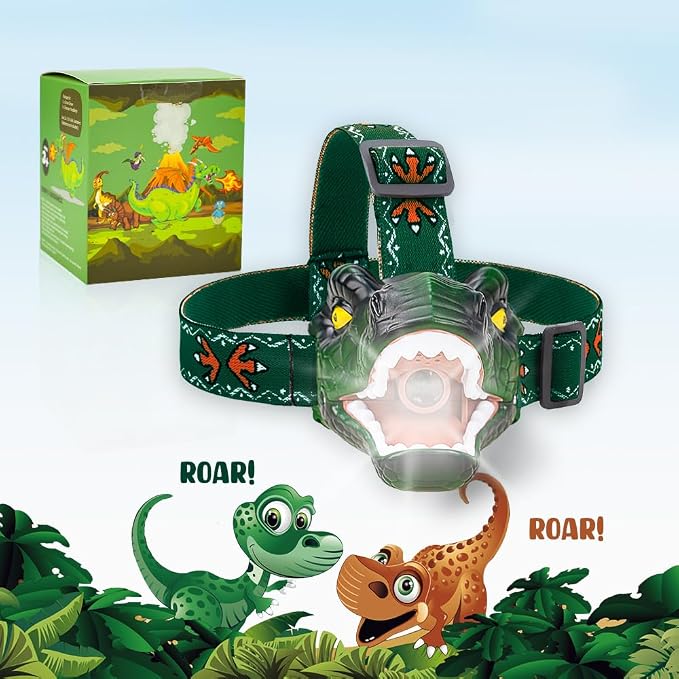 LED Dinosaur Headlamp for Kids, Children's Toy Flashlight T-Rex Dinosaur Toys - Image 9