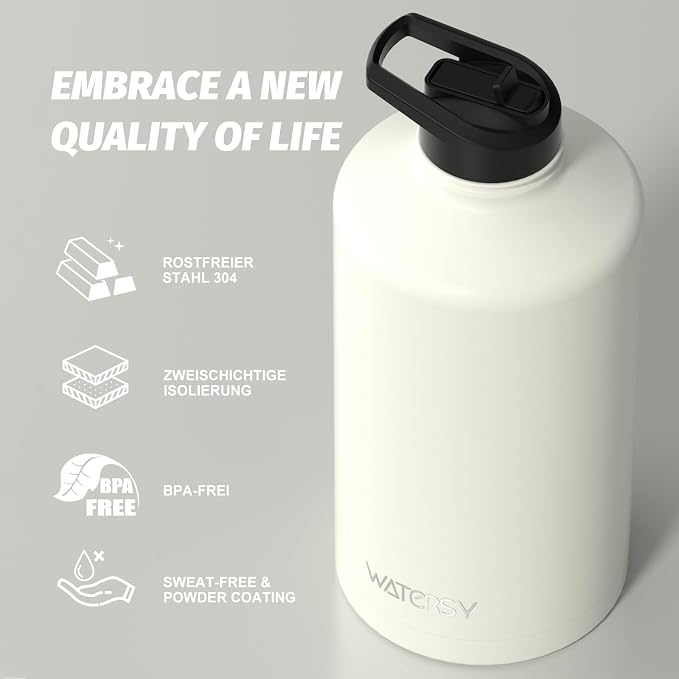 1 Gallon Water Bottle Insulated, BPA Free&Leak Proof, 128oz Stainless Steel - Image 8