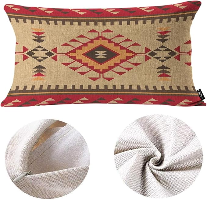 EKOBLA Vintage Ethnic Pattern 12x20 Pillow Case Tribal Print American Style - Image 6
