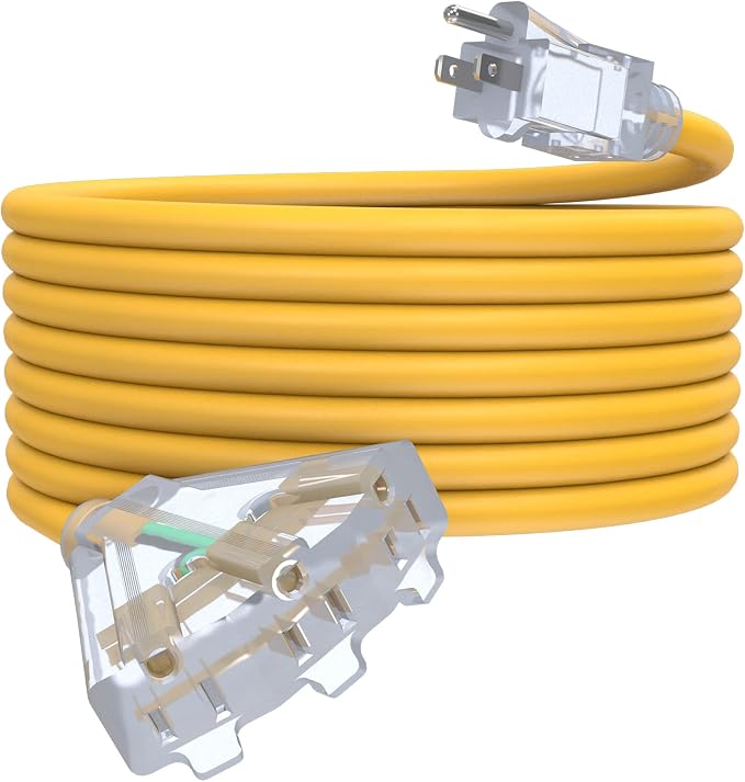 25Ft 12/3 Outdoor Extension Cord by PLUGTUL