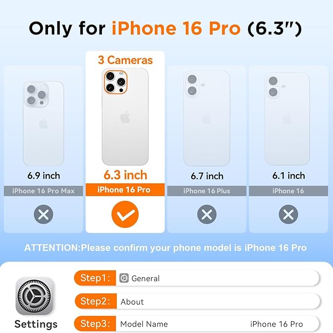 WIFORT for iPhone 16 Pro Waterproof Case, Fit for Magsafe Full Body Magnetic - Image 2