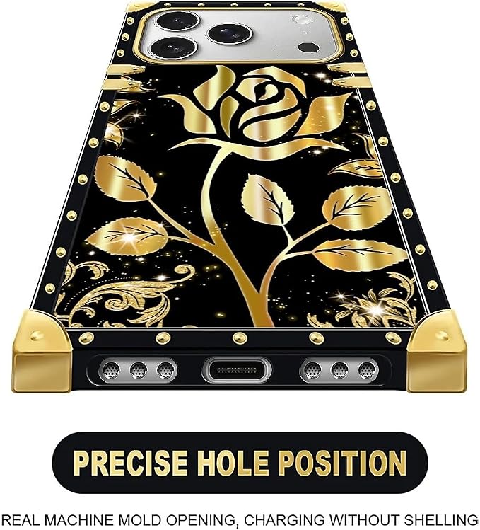 for iPhone 17 Pro Case Luxury Golden Decoration - Image 5