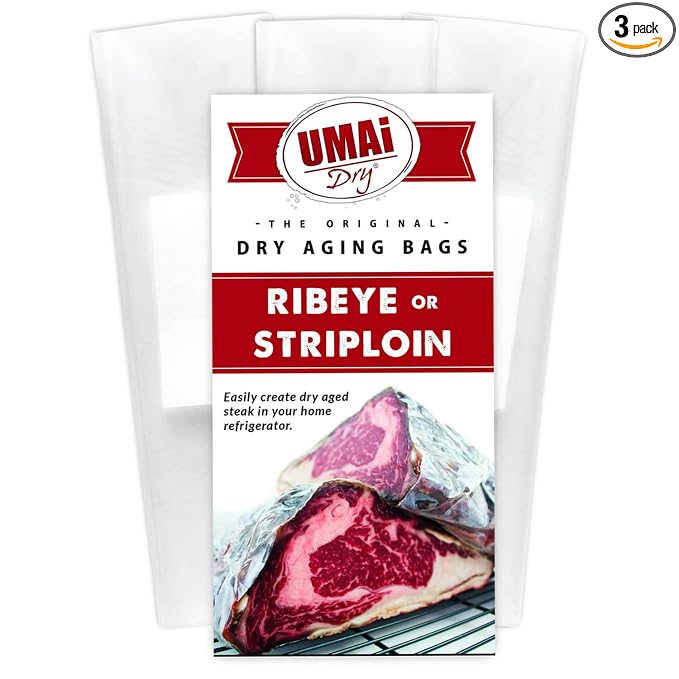 UMAi Dry Aging Bag for Steaks, Dry Age Bags for Meat, Ribeye & Striploin Steak by UMAiDry