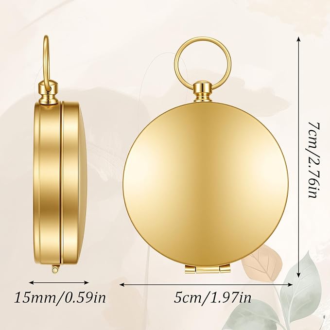 Brass Compass for Hiking Large Dial Pocket Compass - Image 2