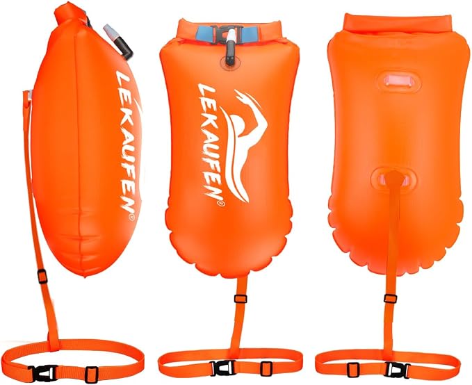 Swim Buoy for Open Water 2 Pack, 20L Swim Safety Float Waterproof Dry Bag for - Image 4