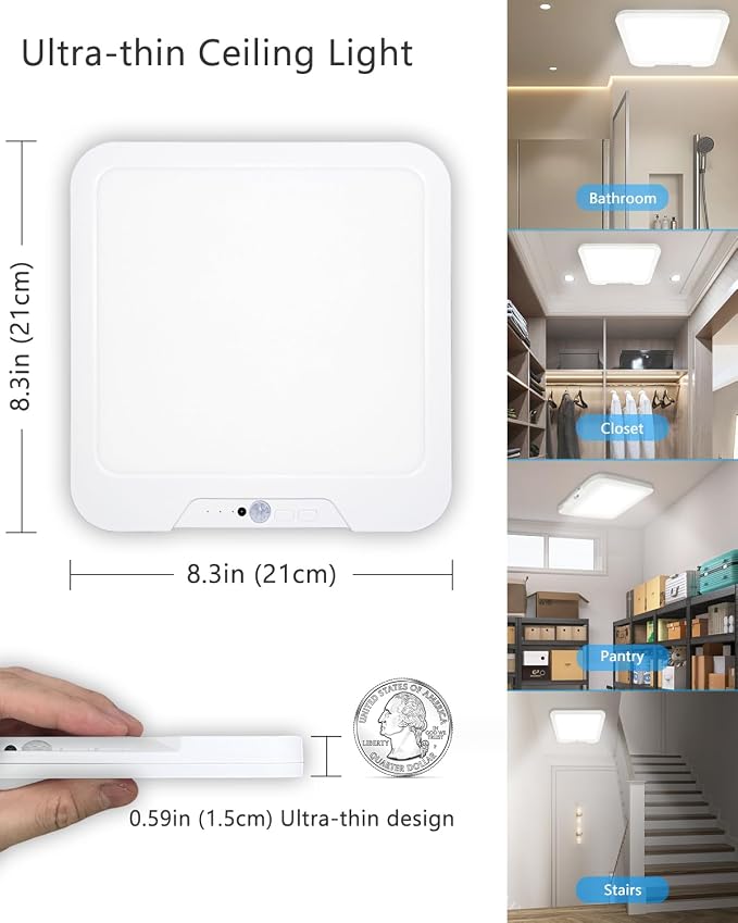Rechargeable Motion Sensor Ceiling Light - Image 8