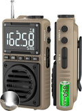 Digital AM FM Weather Band Radio 851mAh Rechargeable Portable Pocket Radio by YourBestAMFMRadioChoice