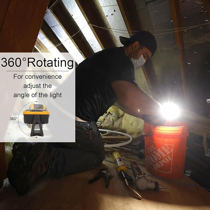 Sunzone Rechargeable LED Work Light, Portable Flood Light - Image 4