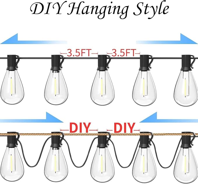 REEMEER 200FT Outdoor String Lights, Ultra Long Waterproof 60+2 Shatterproof - Image 6