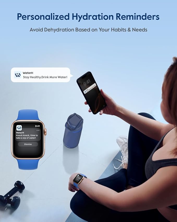 BOOST Smart Water Bottle that Reminds You to Drink, 24oz BPA-Free Stainless - Image 3