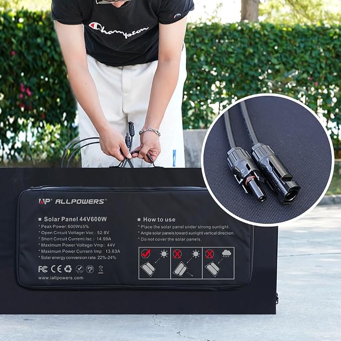 ALLPOWERS SP039 600W Portable Solar Panel, Foldable Solar Charger - Image 7