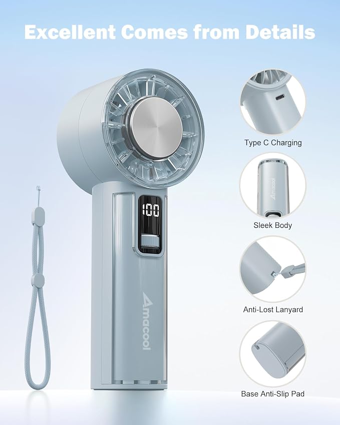 AMACOOL Handheld Fan with Ice Cooler, Mothers Day Gifts - Image 7