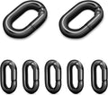 10Pack 5/8 Inch Small Oval Carabiner, Metal Spring Tiny Carabiner Clips by CooBigo