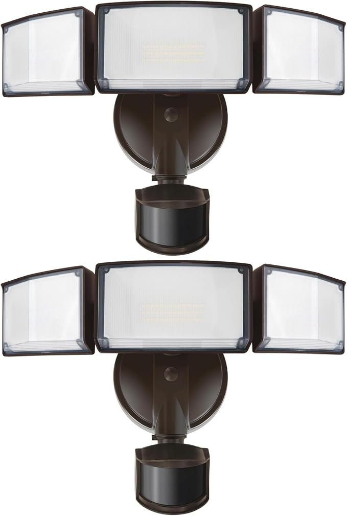 LUTEC 2 Pack 72W 7500LM LED Security Lights Motion Sensor Light Outdoor by LUTEC