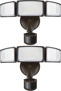 LUTEC 2 Pack 72W 7500LM LED Security Lights Motion Sensor Light Outdoor by LUTEC