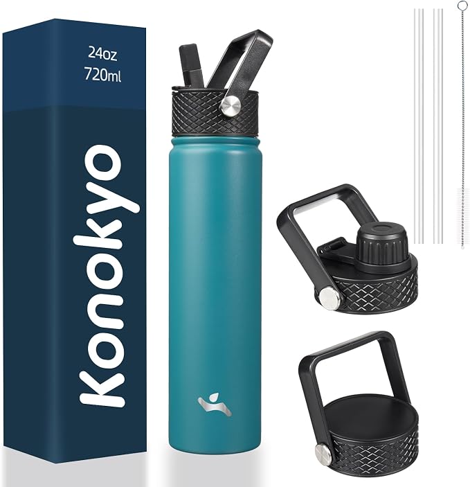 Konokyo Insulated Water Bottle 24oz Stainless Steel Sport Bottles by Konokyo