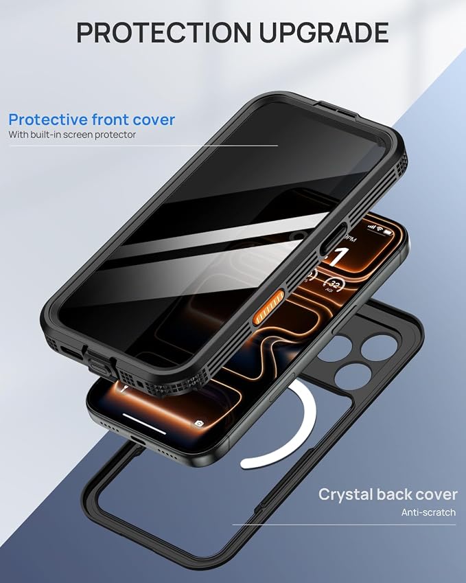 Lanhiem Magnetic for iPhone 17 Pro Max Case, Built-in Privacy Screen Protector - Image 5