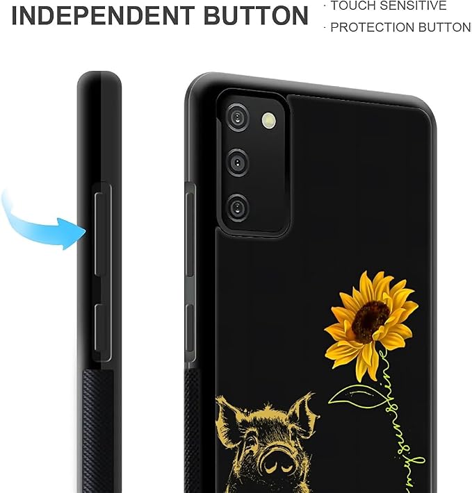 for Samsung Galaxy S20 FE Case, Pig Sunflower Yellow Sunshine Pattern Graphic - Image 2